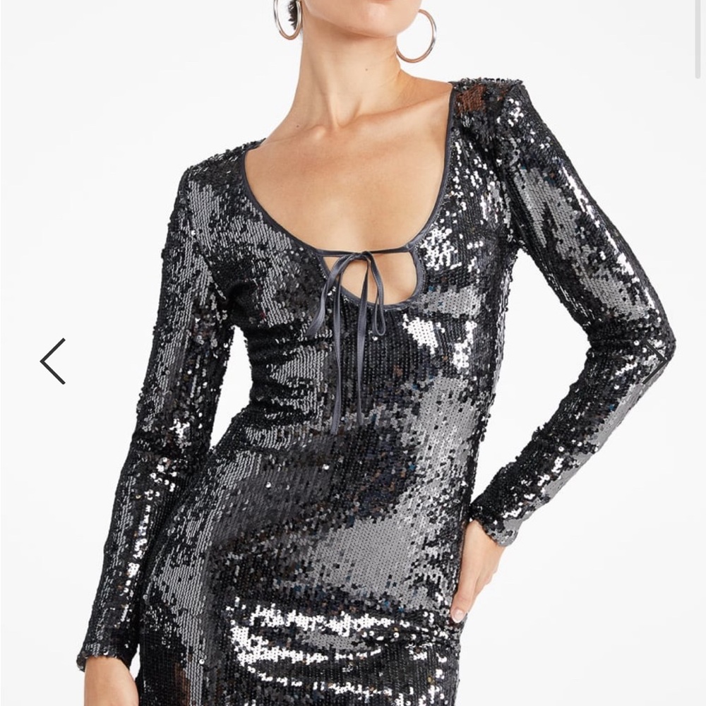 Sequin Black Dress by Dress the Population